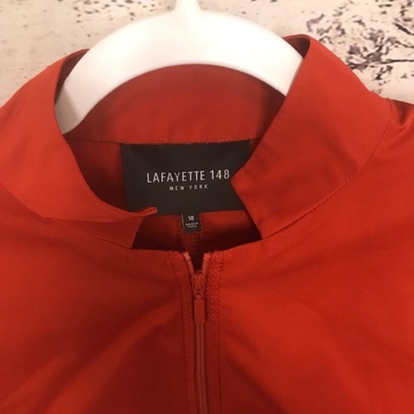 NEW Lafayette 148 lidia jacket bonfire orange 10 - Picture 4 of 8